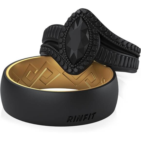 Matching Silicone Rings for Couples - Silicone Wedding Bands Sets Trendy